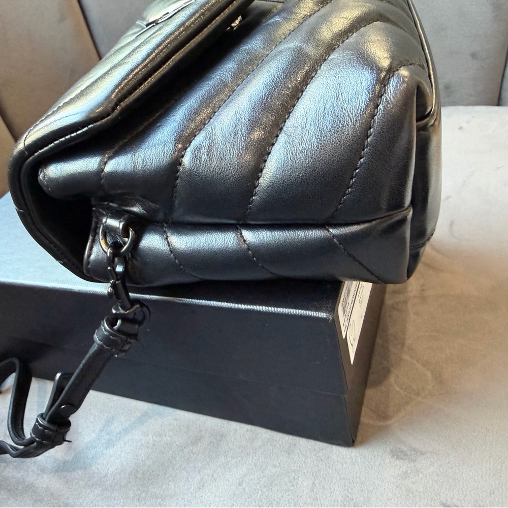 YSL Monogram Flap Lou Lou Toy Bag Black - Picture 12 of 17